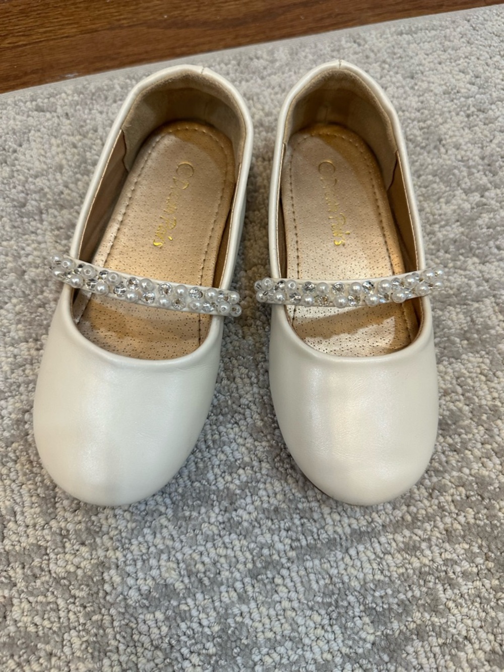 Little Girls White Dress Shoes Size 10